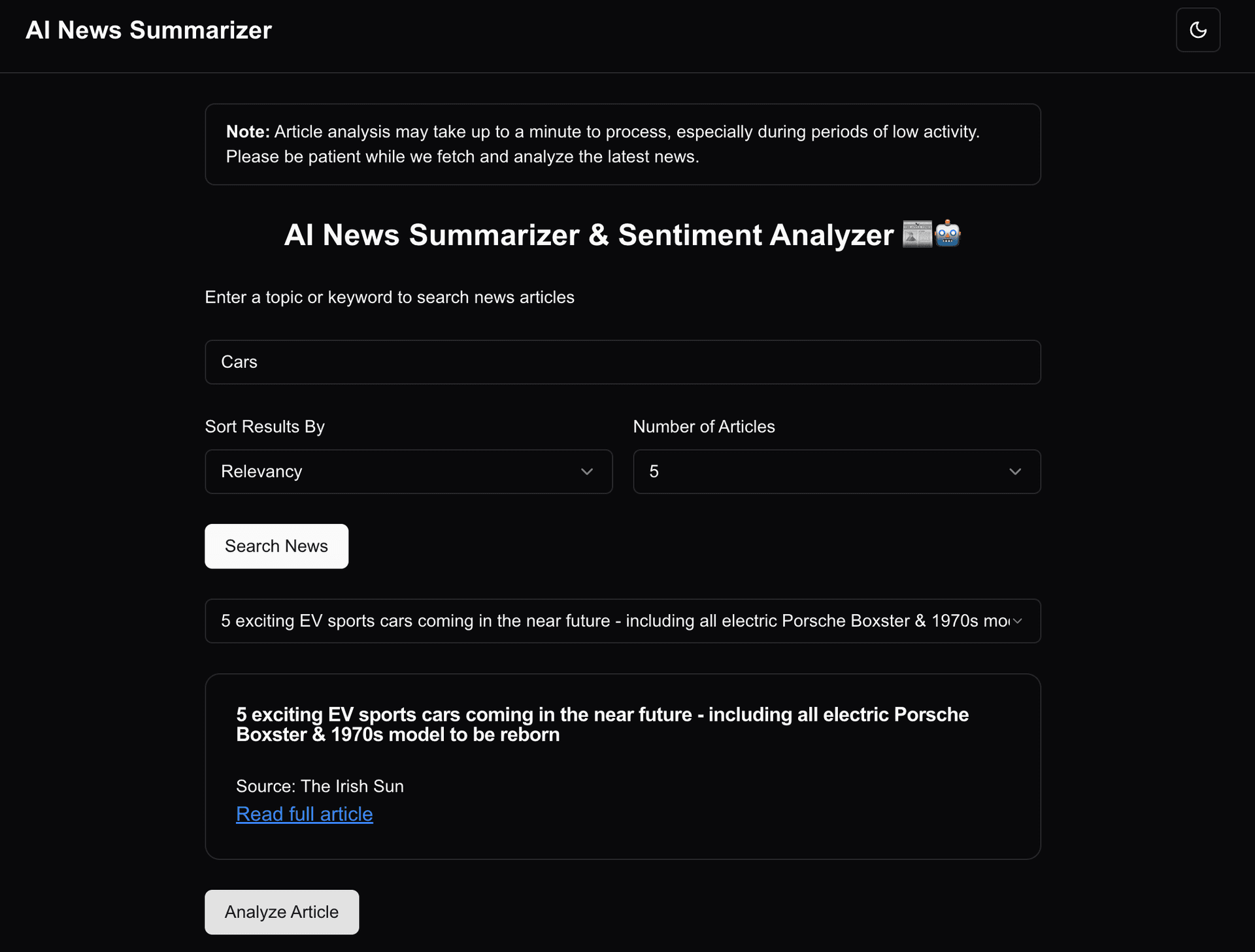 AI News Summarizer